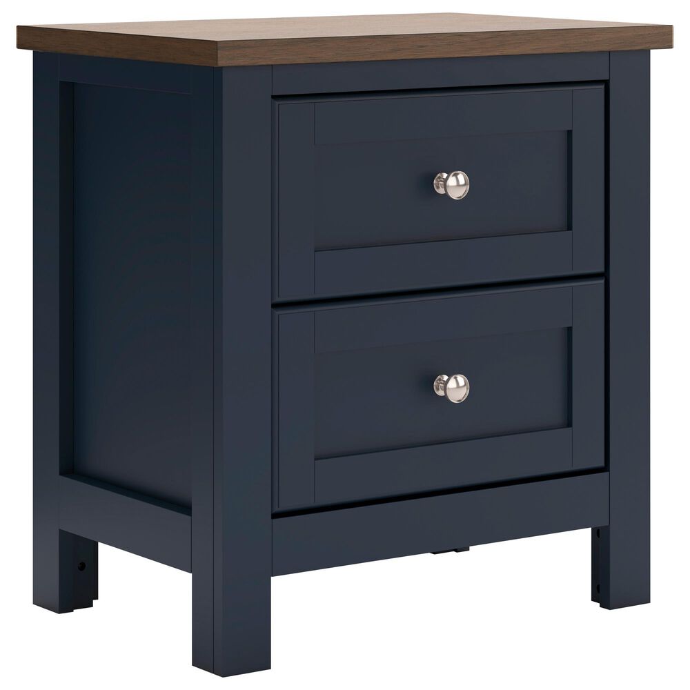 Ashley Landocken 5-Piece Full Bedroom Set in Brown and Blue, , large