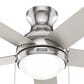 Hunter Aren Low Profile 44" Ceiling Fan with LED Lights in Brushed Nickel, , large