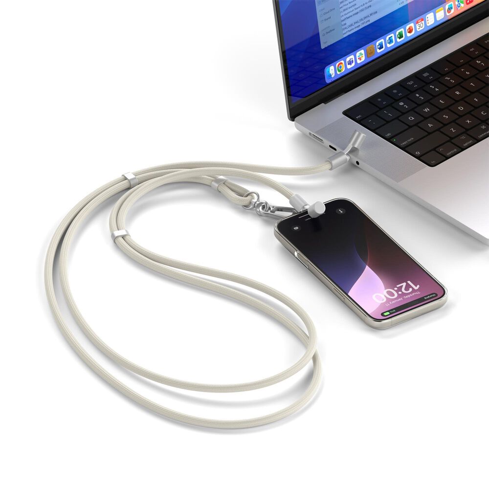Satechi Onthego Crossbody USB-C Lanyard Cable in Sand, , large