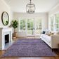 Dalyn Rug Company Soft Essentials Solid Plum 3" x 5" Indoor/Outdoor Area Rug, , large