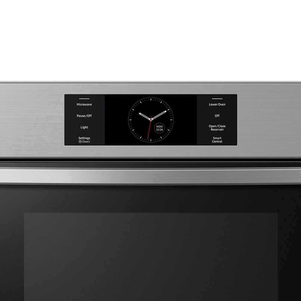 Samsung Bespoke 2-Piece Kitchen Package with Stainless Steel Bespoke 30" Combination Wall Oven and Black 30" Induction Cooktop, , large