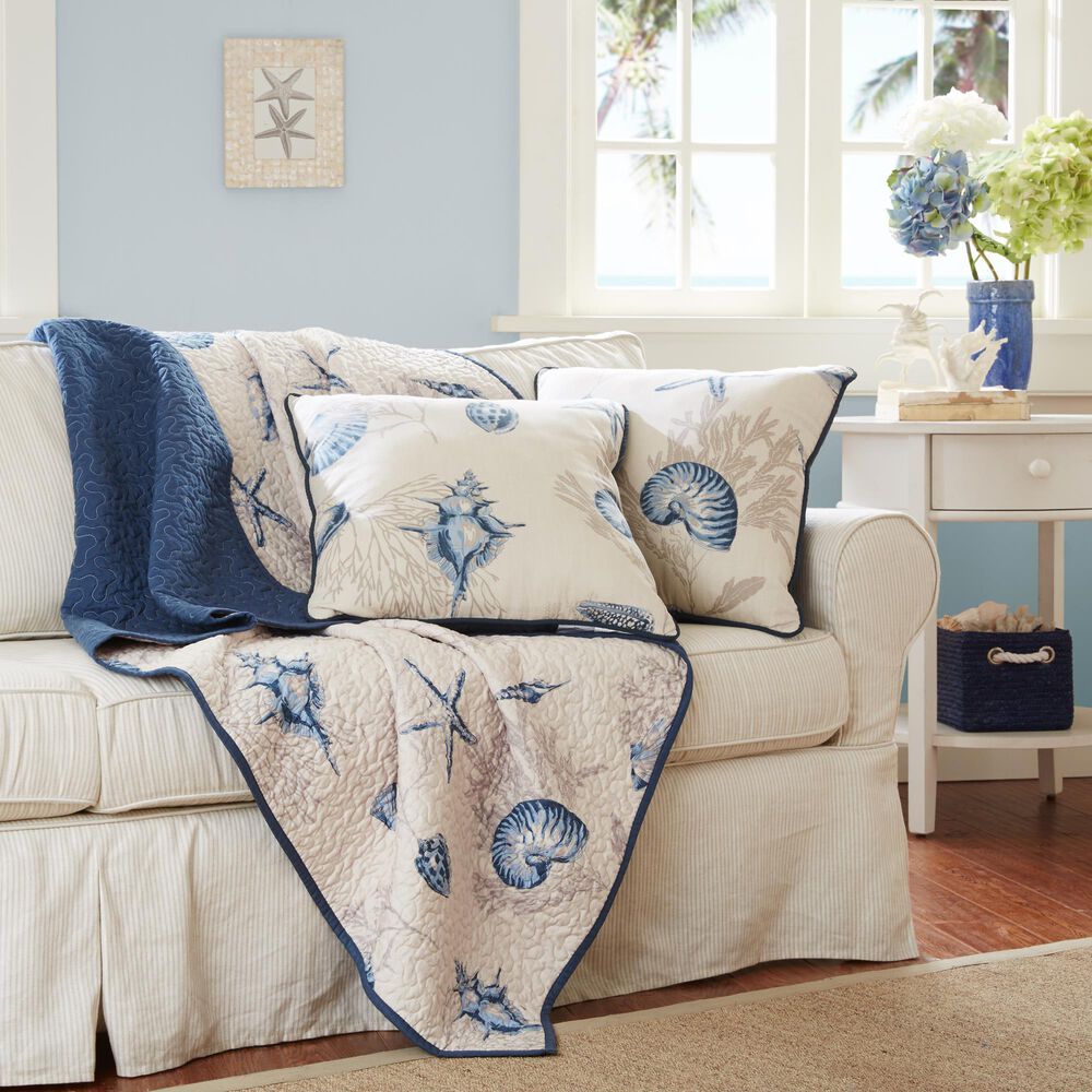 Hampton Park Bayside 60" x 70" Throw in Blue NFM