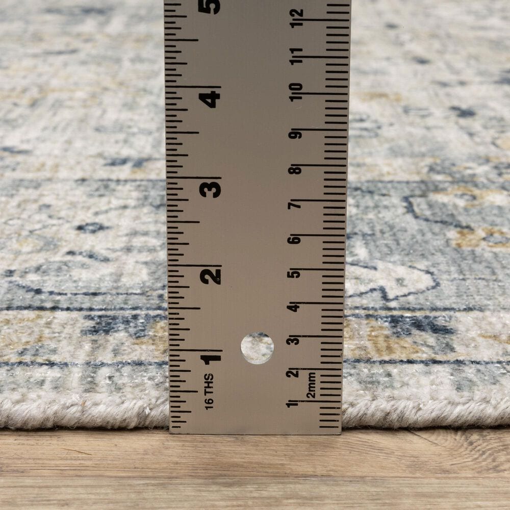 Oriental Weavers Windham WIN01 Ivory and Blue 2&#39;6&quot; x 10&#39; Runner, , large