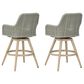 Ashley Seton Creek Patio Bar Stool with Cushion in Beige and Gray (Set of 2), , large