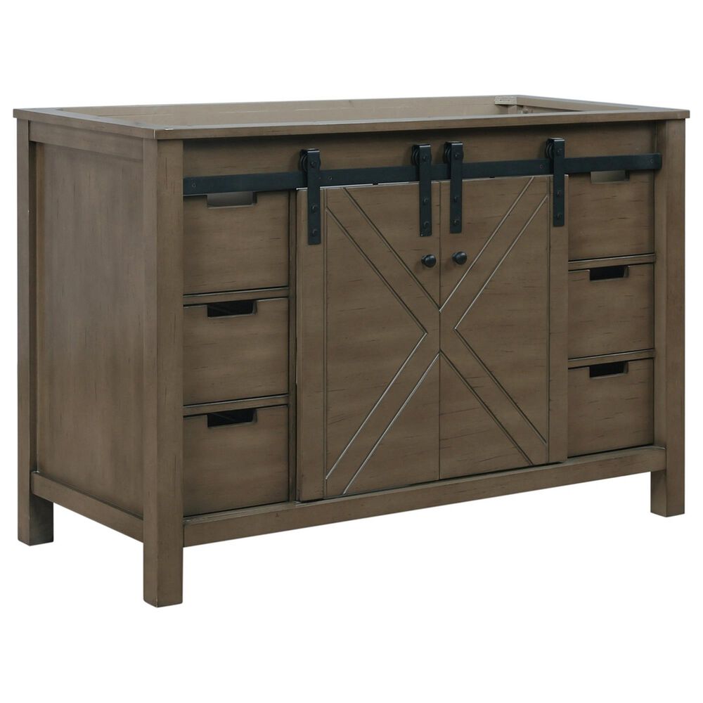 Lexora Home Marsyas 48" Single Bathroom Vanity Cabinet Only in Rustic Brown, , large
