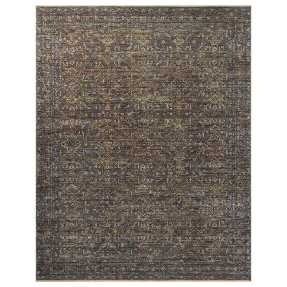 Loloi Heritage 15" Square Lagoon and Tobacco Area Rug, , large