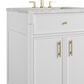 James Martin Bellshire 30" Single Bathroom Vanity in Bright White with 3 cm Eternal Jasmine Pearl Silestone Top and Rectangular Sink, , large