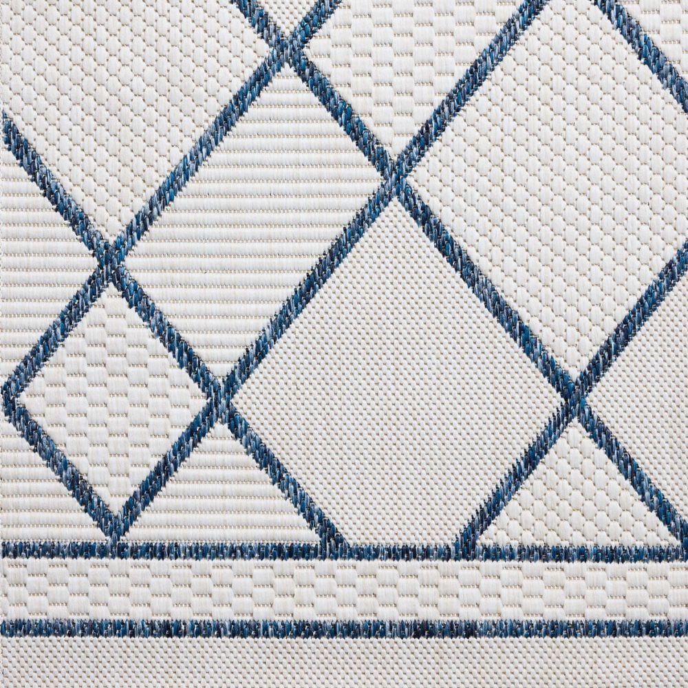 Loloi Easton Ivory and Denim 2&#39;3&quot; x 3&#39;9&quot; Indoor/Outdoor Area Rug, , large