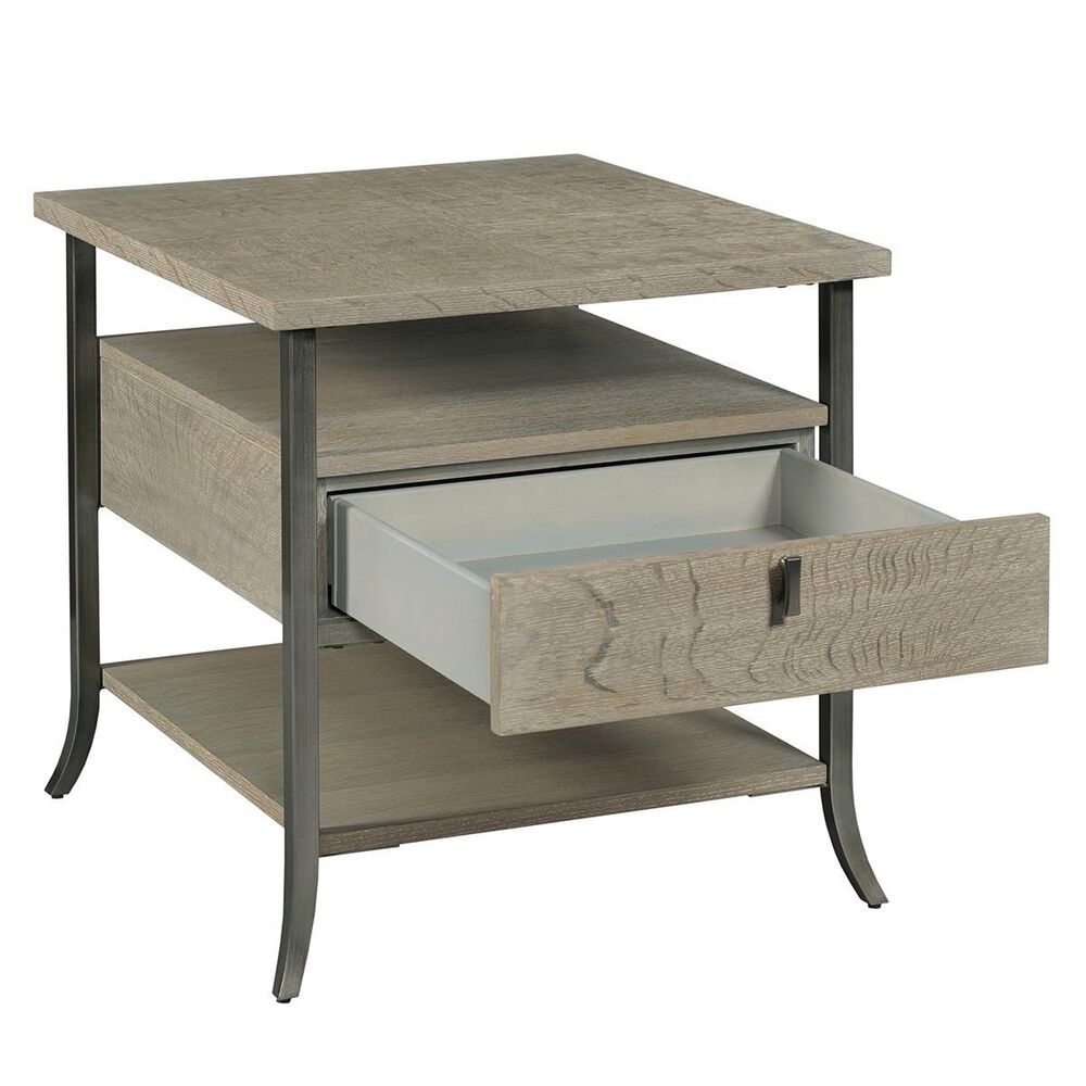 American Drew Creston Rectangular End Table with Drawer in Natural Gray, , large