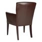 Safavieh Dale Leather Arm Chair in Brown, , large