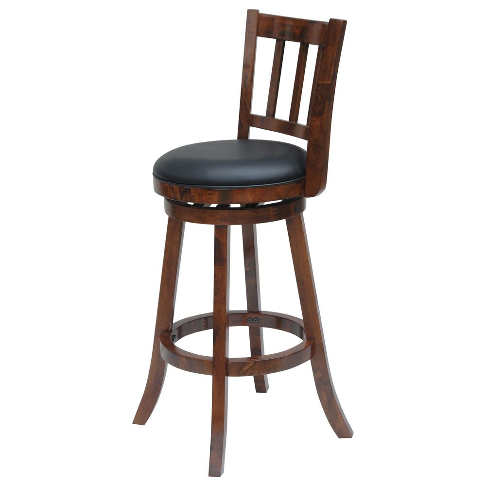 Boraam Industries Bloomington 24" Swivel Counter Stool in Walnut, , large