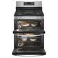 GE Appliances 30" Freestanding Gas Double Oven Range with Convection in Stainless Steel, , large