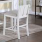HOMLUX Counter Height Upholstered Chair in White (Set of 2), , large