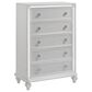 New Heritage Design Stardust 5-Piece King Bedroom Set in White and Silver, , large