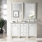 James Martin Vanities Bristol 60" Double Bathroom Vanity in Bright White with 3 cm Eternal Jasmine Pearl Silestone Top, Rectangular Sinks and FreePower Wireless Charger, , large