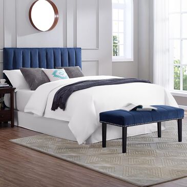 Accentric Approach Full/Queen Headboard & Bench in Blue, , large