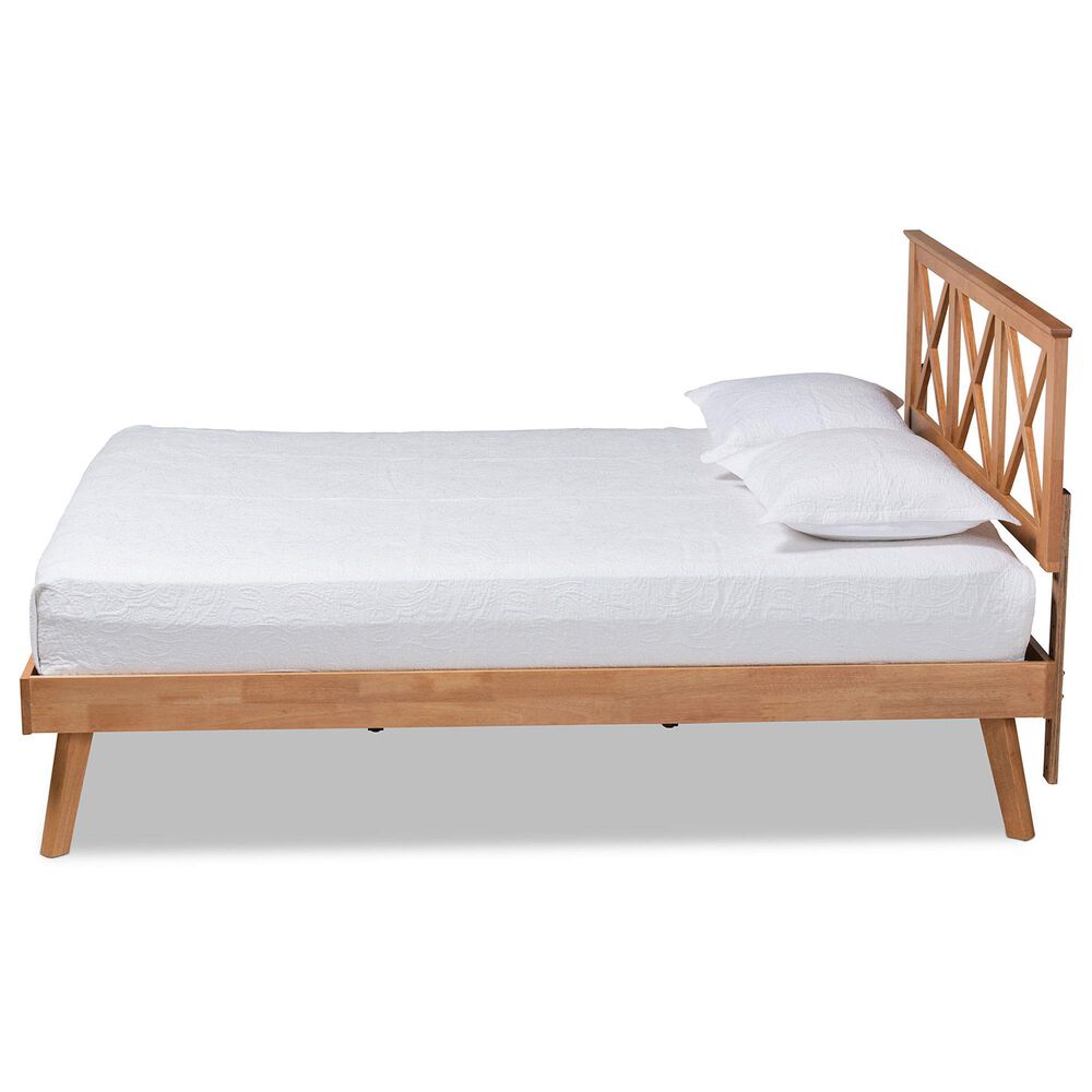 Baxton Studio Galvin Full Platform Bed in Brown, , large