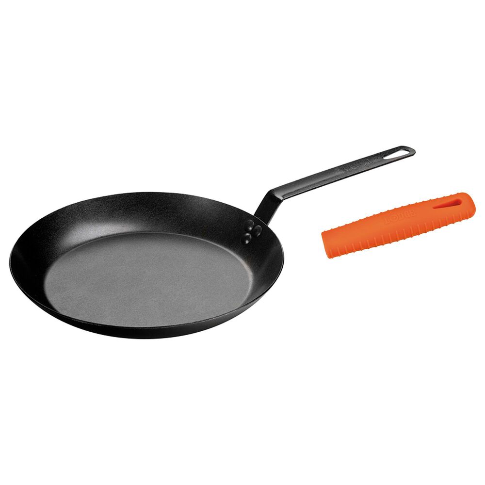 Lodge Cast Iron Skillet with Red Mini Silicone Hot Handle Holder, 8-inch 8  Inch Bundle