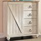 Ashley Willowton 4 Drawer Dressing Chest in Whitewash, , large