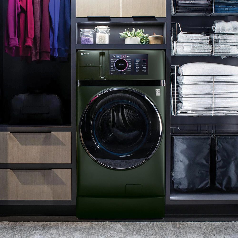 GE Profile 4.8 Cu. Ft. Smart Front Load Combo Washer/Dryer in Jade Green, , large