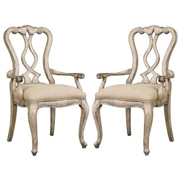 Hooker Furniture Chatelet Arm Chair with Beige Cushion in Paris Vintage (Set of 2), , large