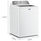 Maytag 4.7 Cu. Ft. Pet Pro Top Load Washer and 7.0 Cu. Ft. Gas Dryer Laundry Pair in White, , large