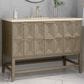 James Martin Vanities Emmeline 48" Single Vanity in Pebble Oak with 3 cm Eternal Marfil Quartz Top, , large
