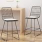 Hearth and Haven Niez Outdoor Counter Stool with Ivory Cushion in Gray (Set of 2), , large