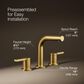 Kohler Elate Widespread Bathroom Sink Faucet in Vibrant Brushed Moderne Brass, , large