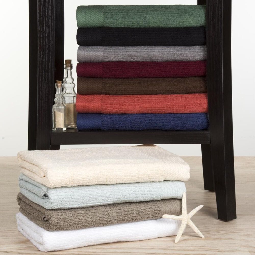 Timberlake Lavish Home Ribbed 100% Cotton 10 Piece Towel Set