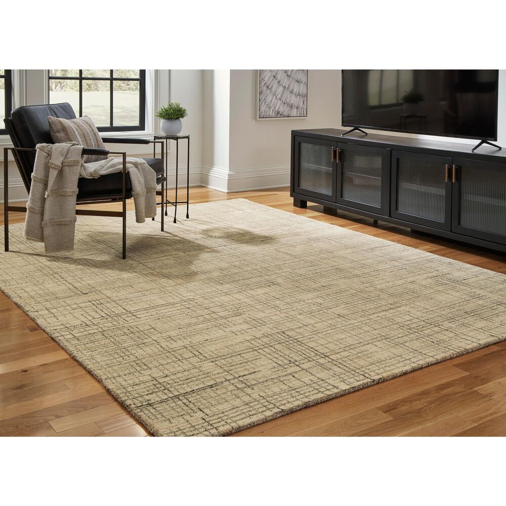 Ashley Janston 8&#39; x 10&#39; Ivory, Gray and Tan Area Rug, , large