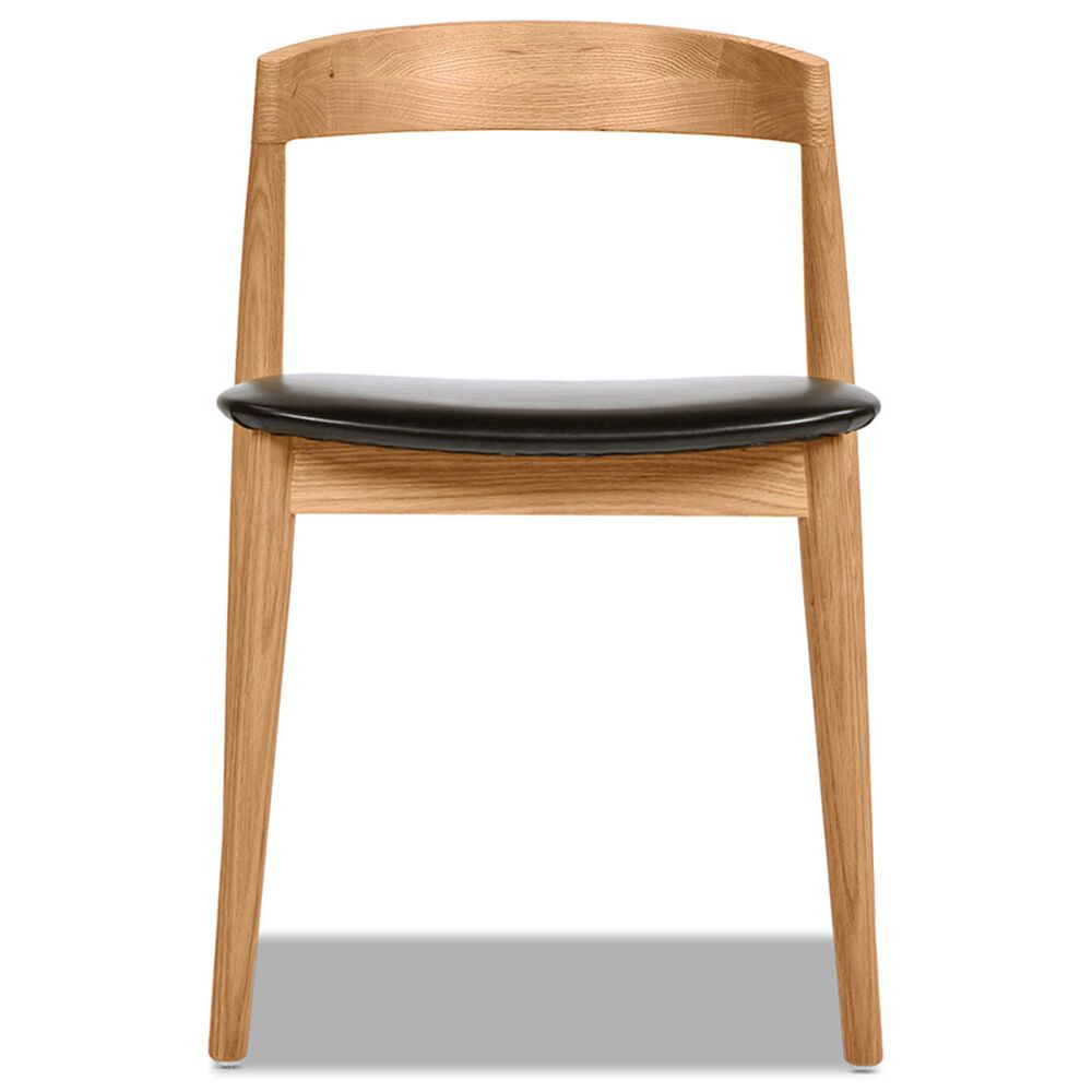 Jennifer Taylor Home Raven Side Chair with Black Cushion in Warm Natural Brown, , large