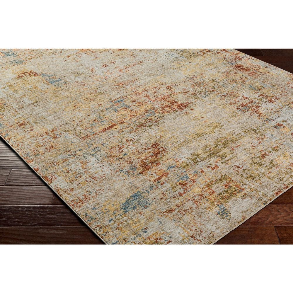 Surya Mona Lisa Abstract 10&#39; x 14&#39; Tan, Mustard, Olive, Sage, Brick Red, Dark Blue and Burgundy Area Rug, , large