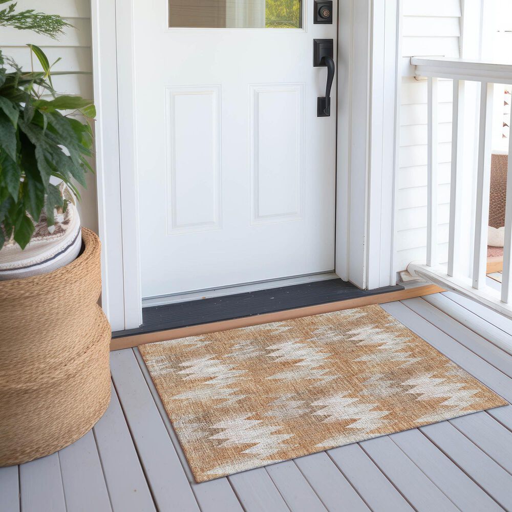 Dalyn Rug Company Soft Essentials Chevron Copper 1'8" x 2'6" Area Rug, , large