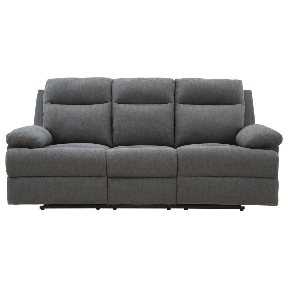 Ashley Side-Swipe Manual Reclining Sofa in Charcoal, , large
