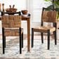 Baxton Studio Raniya Side Chair in Natural Brown and Black, , large