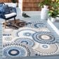 Safavieh Cabana CBN382G 6"7" x 9" Grey and Blue Indoor/Outdoor Area Performance Rug, , large
