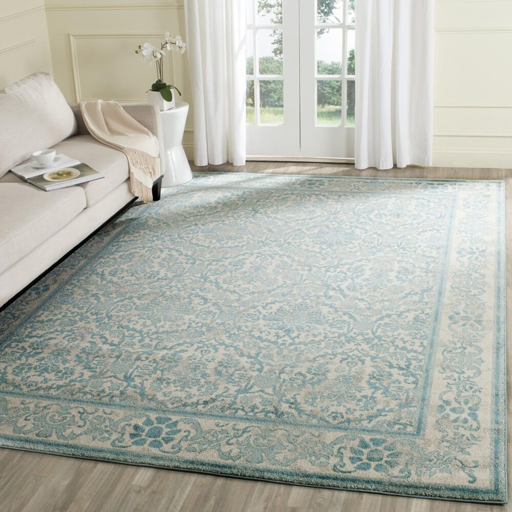 Safavieh Evoke EVK242C 10&#39; x 14&#39; Ivory and Light Blue Area Rug, , large