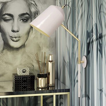 37B Zaphire Wall Sconce in Blush and Matte Brass, , large