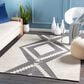 Surya Azalea 10" x 14" Black and Ivory Indoor/Outdoor Area Rug, , large