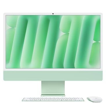 Apple 24-Inch iMac with Retina 4.5K display: Apple M4 Chip with 8-core CPU and 8-core GPU 16GB Unified Memory, 256GB SSD in Green (Latest Model), , large