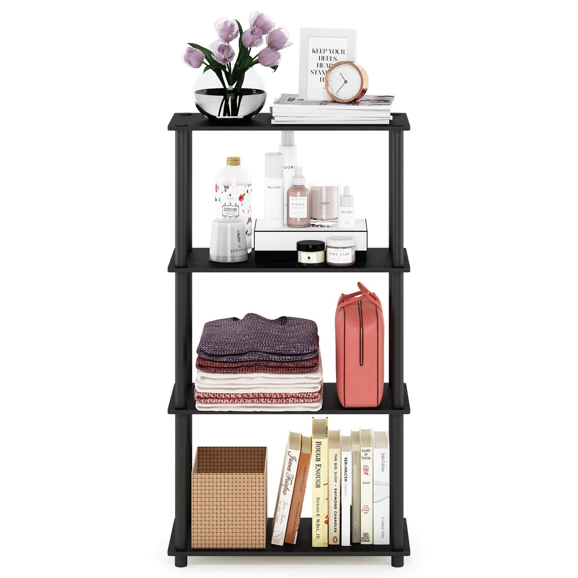 HOMLUX Turn-N-Tube 4-Tier Multipurpose Shelf Display Rack in