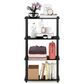 HOMLUX Turn-N-Tube 4-Tier Multipurpose Shelf Display Rack in Americano and Black, , large