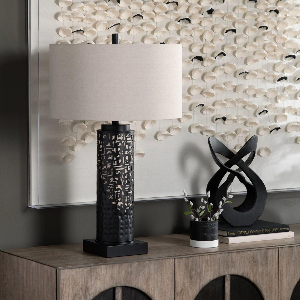 Crestview Collection Emberdale Table Lamp in Black, , large