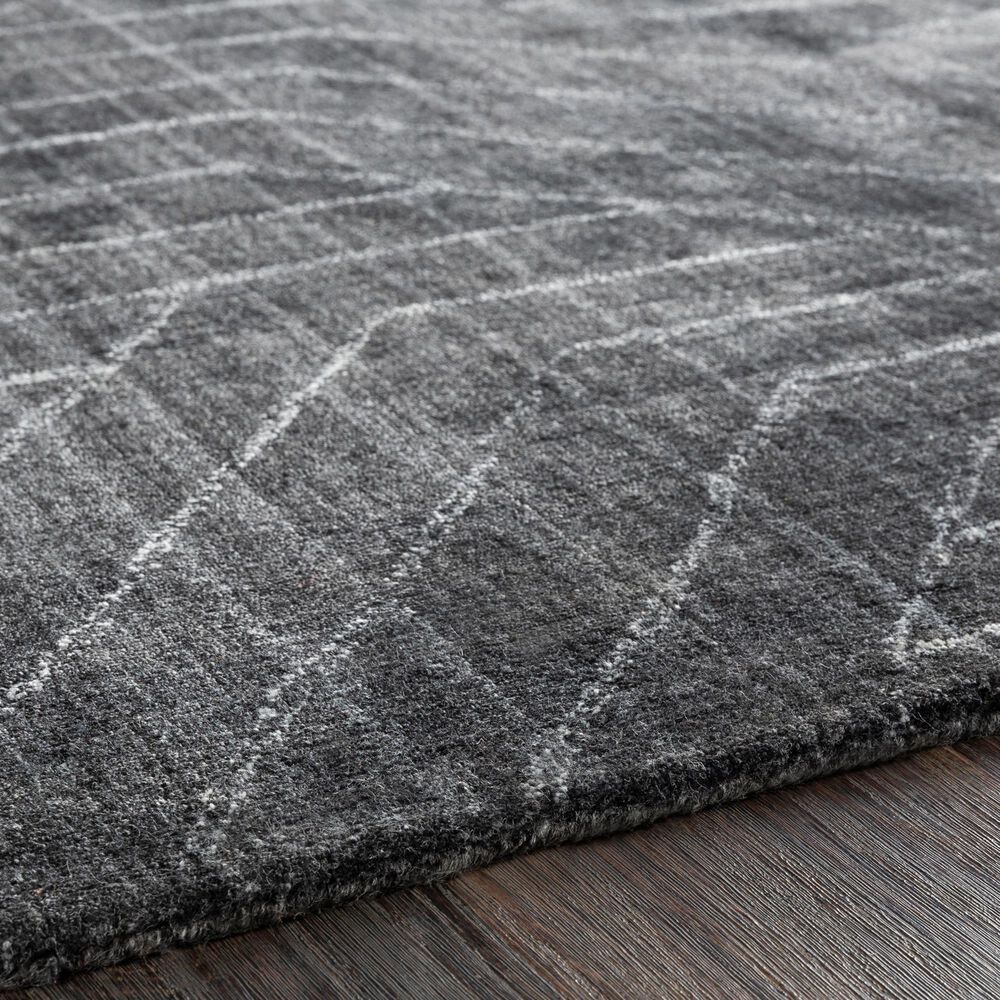 Surya Hightower 2&#39; x 3&#39; Charcoal, Black and White Area Rug, , large