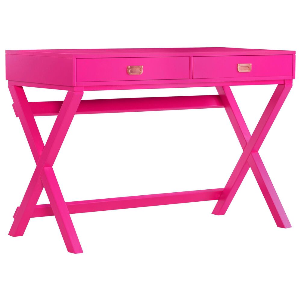 Linon Home Decor Peggy Writing Desk in Raspberry Pink, , large