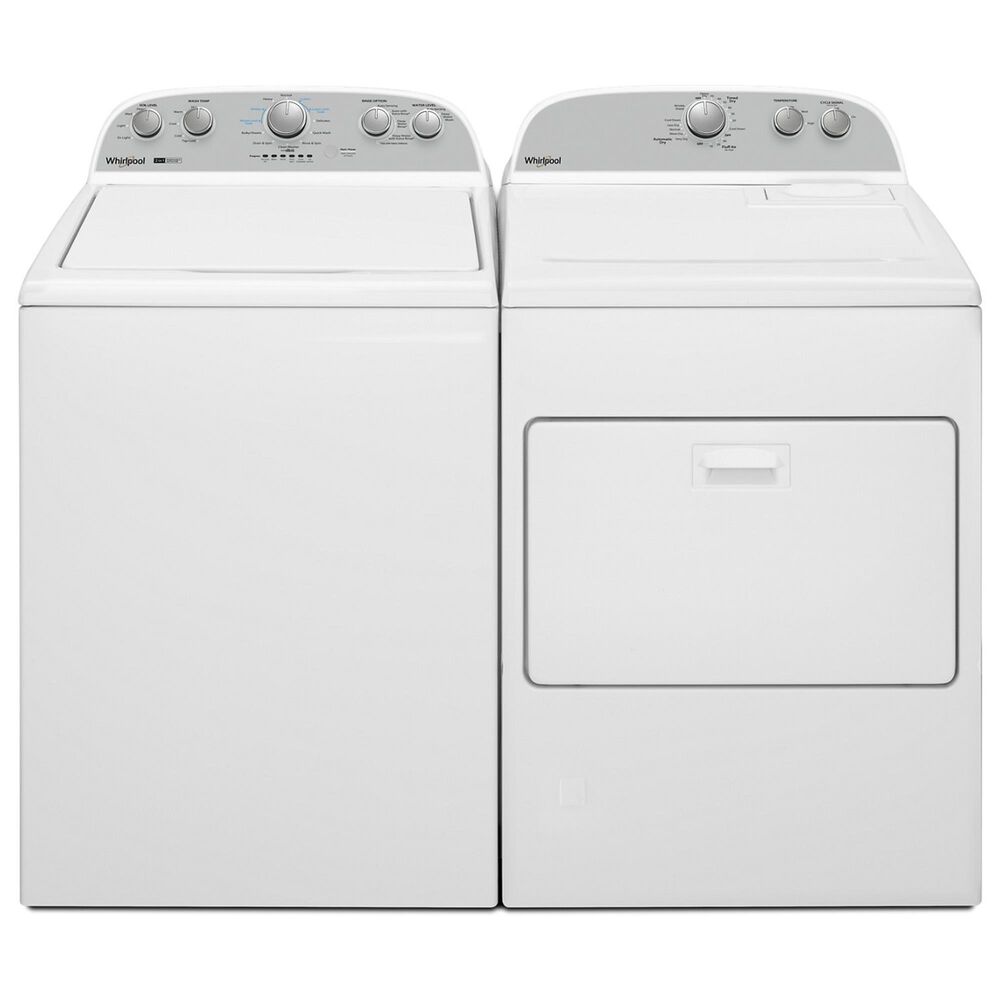 Whirlpool 3.9 Cu. Ft. Top Load Washer and 7.0 Cu. Ft. Gas Dryer Laundry Pair in White, , large