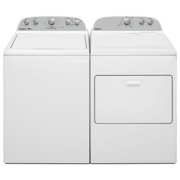 Whirlpool 3.9 Cu. Ft. Top Load Washer and 7.0 Cu. Ft. Gas Dryer Laundry Pair in White, , large