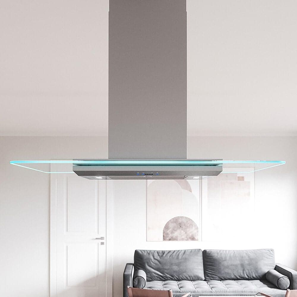 Zephyr 36&quot; Verona Color Changing Island Mount Range Hood in Stainless Steel, , large