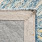 Safavieh Micro-Loop MLP177M 4" x 6" Light Blue and Ivory Area Rug, , large